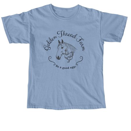 Support Golden Thread Farm, a Washed Denim Comfort Colors Unisex Tee