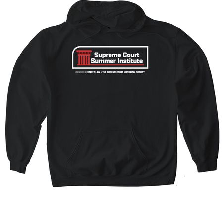 Supreme Court Summer Institute Hoodies, a Black Gildan Softstyle Pullover Hoodie