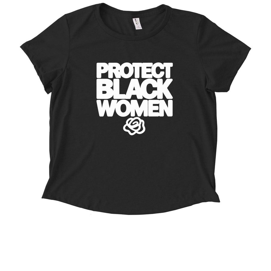 Protect Black Women Shirt ? Angel Reese WNBA, a Deep Black Allmade Eco Triblend Women?s Scoop Neck Tee