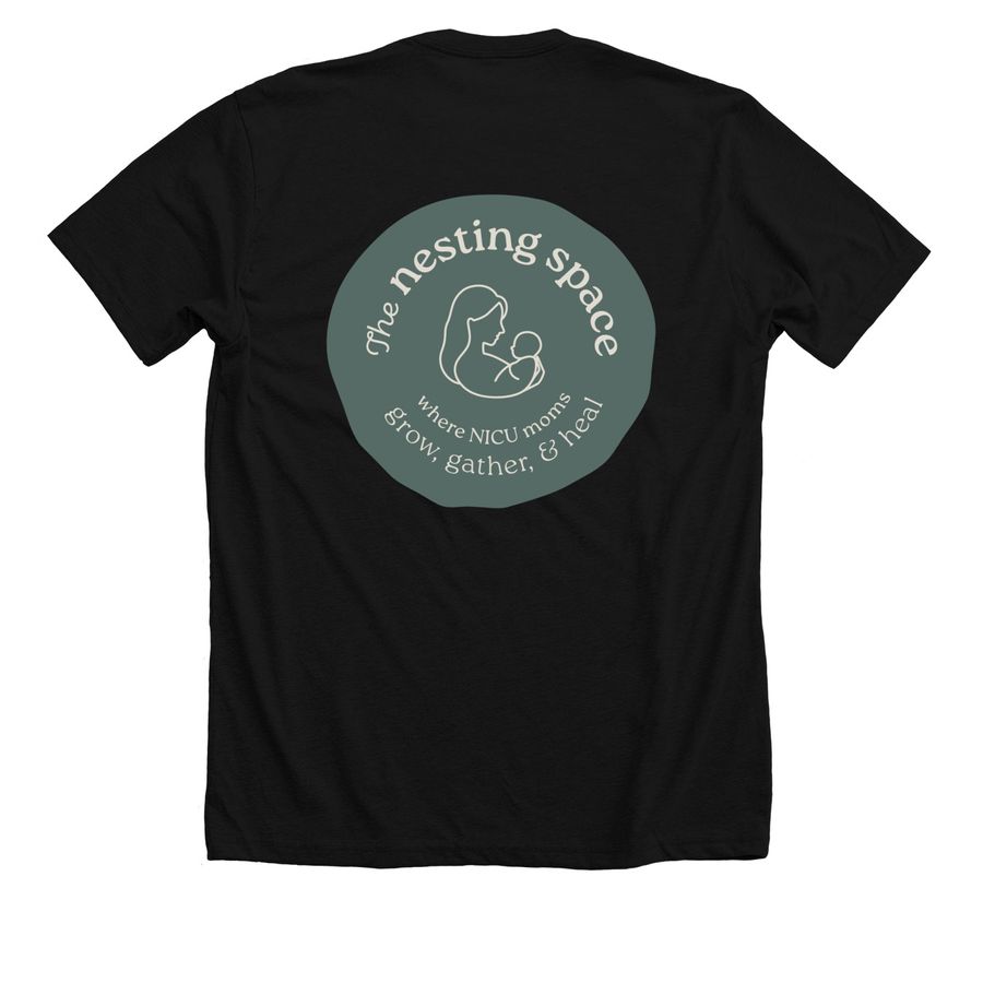 TNS Mama w/logo, a Solid Black Blend Premium Unisex Tee (back-view)