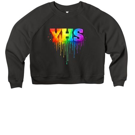 Rescue with Pride, a Black Women's Premium Cropped Raglan Sweatshirt