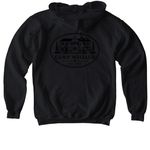 Camp Waialua Sweatshirts, a Black Softstyle Youth Pullover Hoodie (back-view)