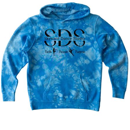 Tie Dye Galore&nbsp;, a Aqua Blue Youth Tie Dye Pullover Hoodie