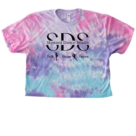 Tie Dye Galore&nbsp;, a Cotton Candy Women's Tie Dye Cropped Tee