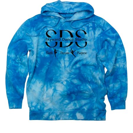 Tie Dye Galore&nbsp;, a Aqua Blue Tie Dye Pullover Hoodie