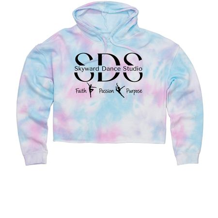 Tie Dye Galore&nbsp;, a Cotton Candy Women?s Tie Dye Cropped Hoodie