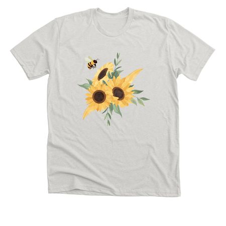 Bee X Spring ?26, a Heather Cement Premium Unisex Tee