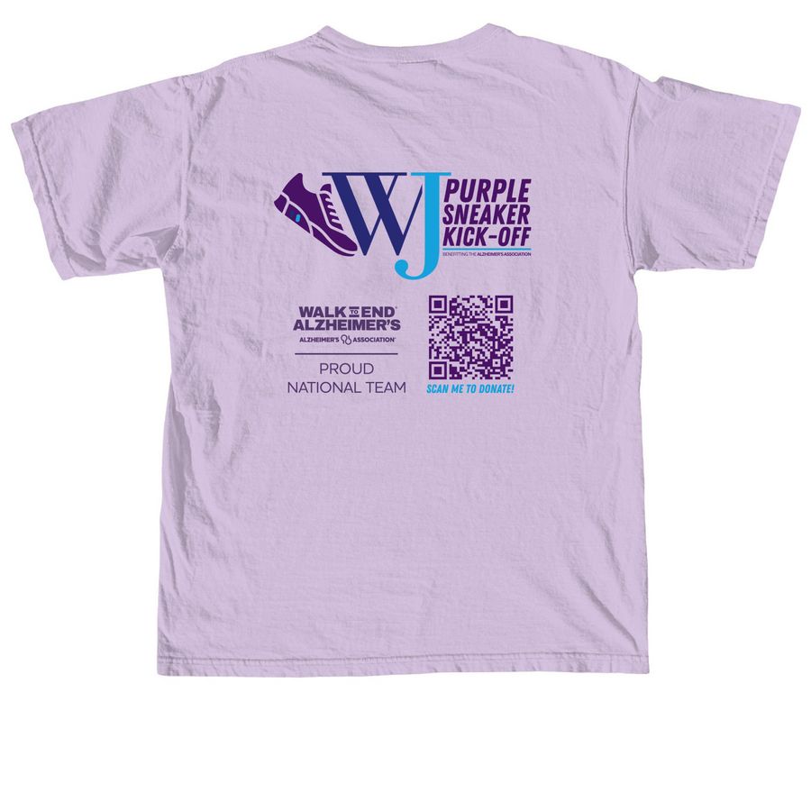 Cedar Shoals Purple Sneaker Kick-off!, a Orchid Comfort Colors Unisex Tee (back-view)
