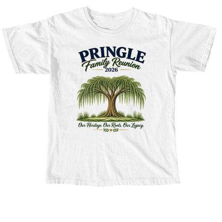Pringle Family Reunion '26 (Contest Winner), a White Comfort Colors Unisex Tee
