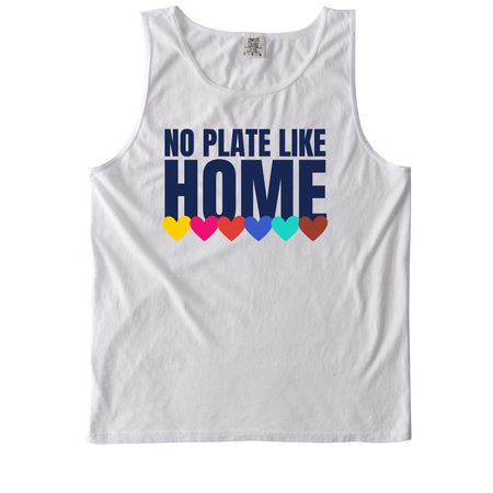 No Plate Like Home Hearts - LIMITED EDITION, a White Comfort Colors Tank Top