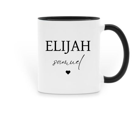 Elijah Samuel Mug, a Black Two-Tone Ceramic Mug