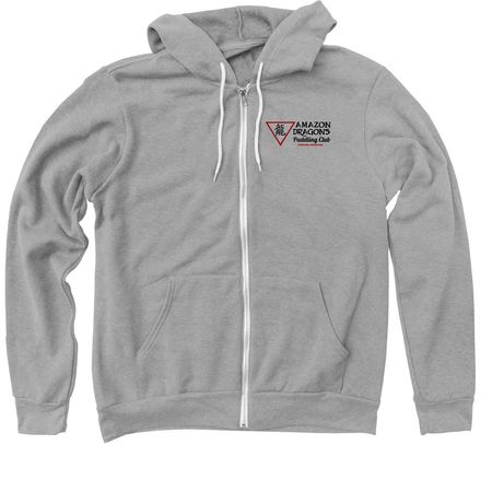 ADPC Dragon OutProudCalmStrong ZipUps &Shirts, a Athletic Heather Zip Up Hoodie (back-view)