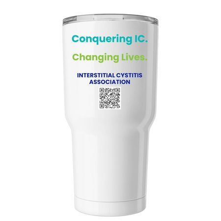 ICA Tumbler, a White Insulated Tumbler (back-view)