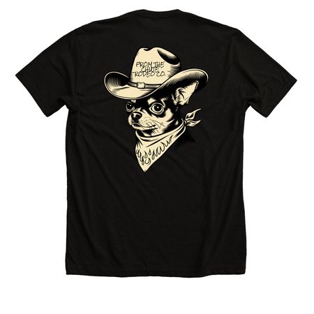 The Remi&nbsp;, a Solid Black Blend Premium Unisex Tee (back-view)