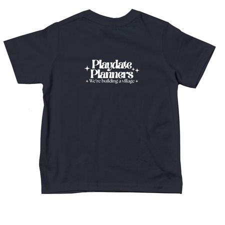 Playdate Planners Toddler Tee / Hoodie, a Navy Toddler Tee (back-view)