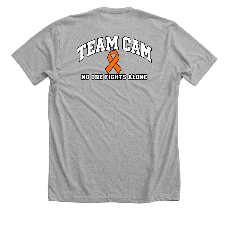 Team Cameron, a Athletic Heather Premium Unisex Tee (back-view)