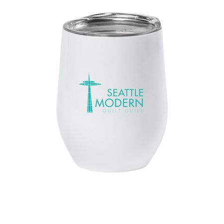 SeaMQG Logo Wine Tumbler, a White Insulated Wine Cup
