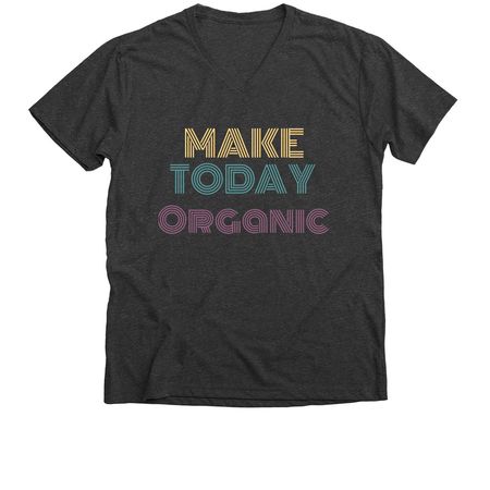 Organic tee, a Dark Grey Heather Premium V-Neck Tee