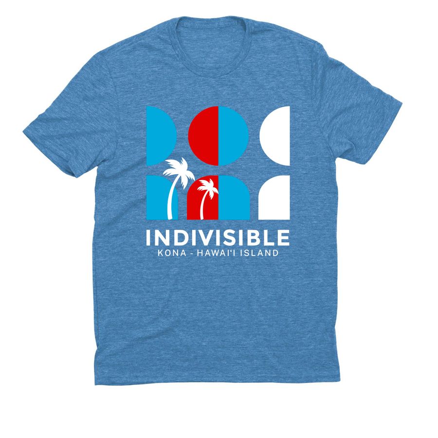 Kona Indivisible Tee, a Azure Blue Allmade Eco Triblend Unisex Tee