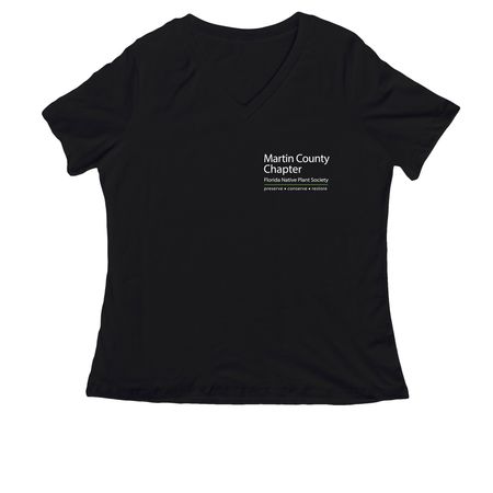 Florida's Four-Petal Pawpaw, a Black Women's Relaxed V-Neck Tee
