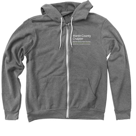 Florida's Four-Petal Pawpaw, a Deep Heather Zip Up Hoodie