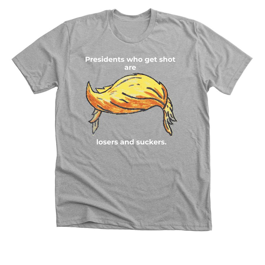 Trump is Not a Hero, a Athletic Heather Premium Unisex Tee