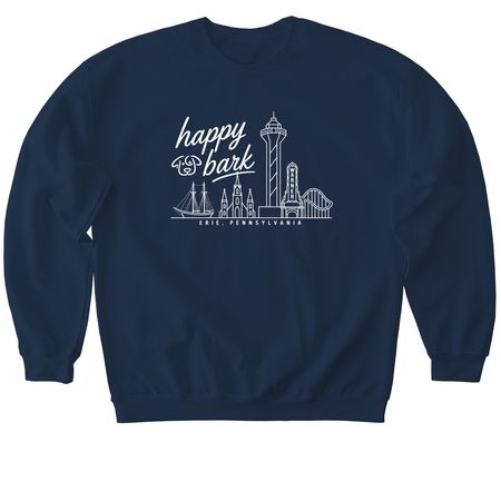 Hometown Happy, a Navy Softstyle Crewneck Sweatshirt