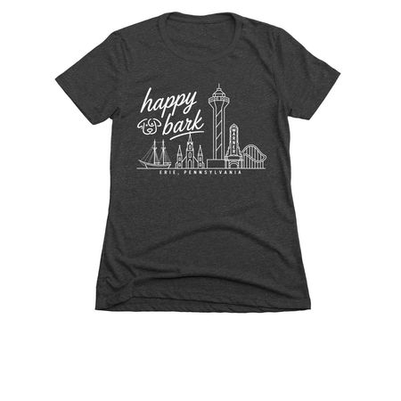 Hometown Happy, a Charcoal Women's Slim Fit Tee