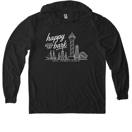Hometown Happy, a Space Black Allmade Eco Triblend Hoodie Tee