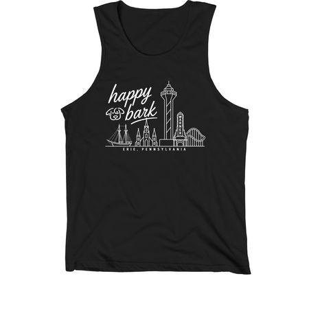 Hometown Happy, a Black Premium Cotton Tank