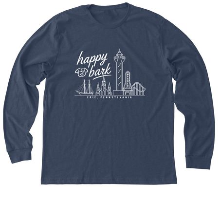 Hometown Happy, a Heather Navy Premium Long Sleeve Tee