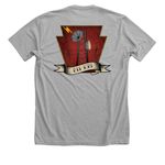 Traditional Logo - Shirts, a Athletic Heather Premium Unisex Tee (back-view)