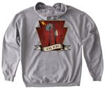 Traditional Logo - Shirts, a Sport Grey Gildan Softstyle Pullover Hoodie (back-view)