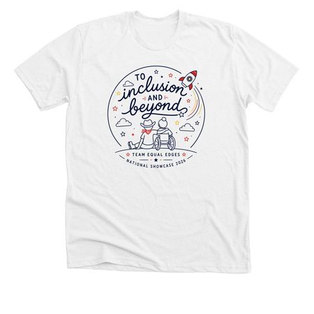 Inclusion and Beyond - National Showcase '26, a Solid White Blend Premium Unisex Tee