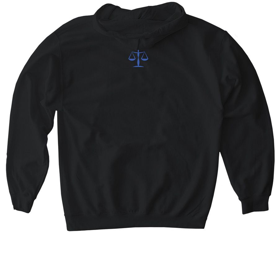 Trial Tee, a Black Gildan Softstyle Pullover Hoodie (back-view)