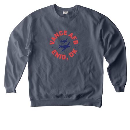 Vance Circle - Large, a Denim Comfort Colors Crewneck Sweatshirt