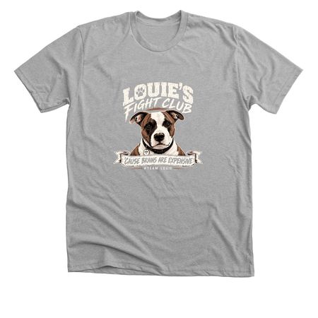 Louie?s Fight Club | Help Fund His Brain MRI, a Athletic Heather Premium Unisex Tee