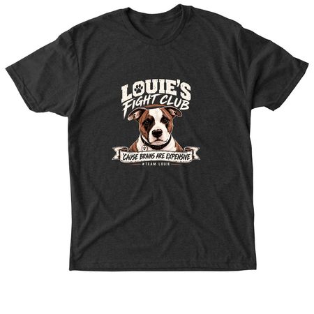 Louie?s Fight Club | Help Fund His Brain MRI, a Vintage Black Triblend Unisex Tee