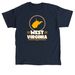 West Virginia Circle Shirt, a Navy Classic Unisex Tee