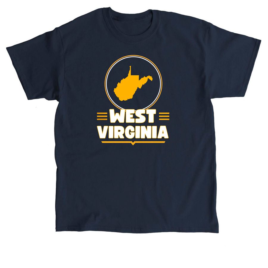 West Virginia Circle Shirt, a Navy Classic Unisex Tee