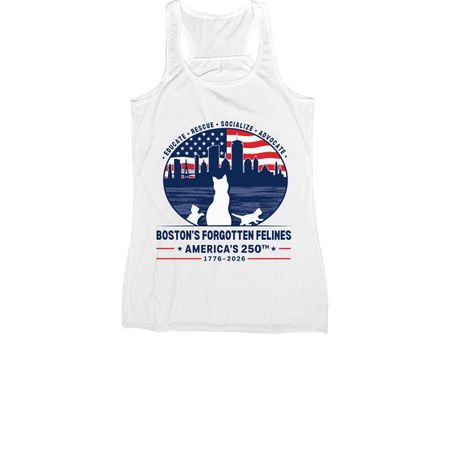 America's 250th Birthday, a White Women's Racerback