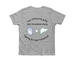 Team Andrea, a Athletic Heather Premium Youth Tee (back-view)