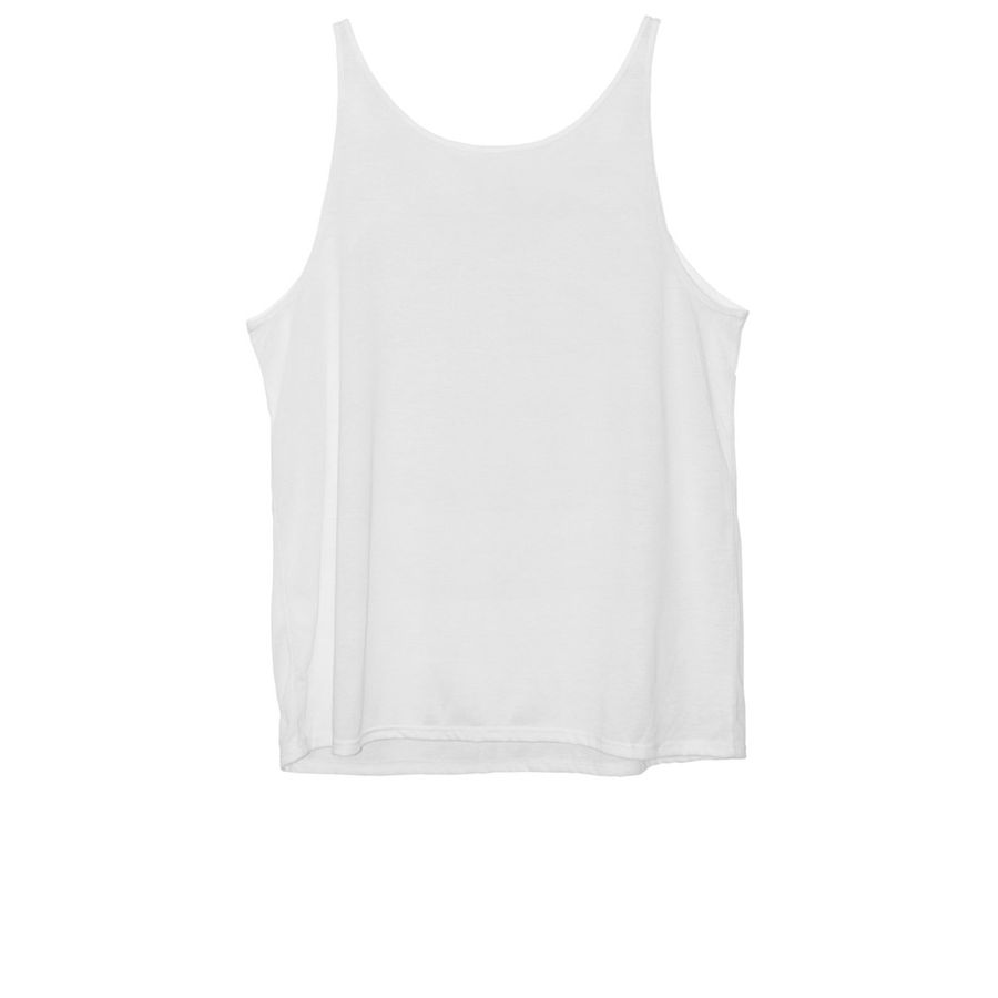 Pollinator Paradise Shirts, a White Women's Slouchy Tank (back-view)