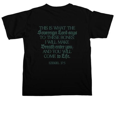 Can These Bones Live V2, a Black Comfort Colors Unisex Tee (back-view)