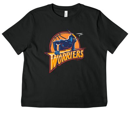 WORRIERS (Front), a Vintage Black Women's Heavyweight Tee
