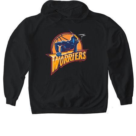 WORRIERS (Front), a Black Gildan Softstyle Pullover Hoodie