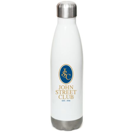 John Street Club 2026 Merch, a White Stainless Steel Water Bottle