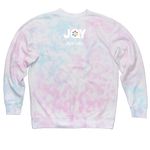 Hashem Is All Genders, a Cotton Candy Tie Dye Crewneck Sweatshirt (back-view)