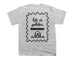 Life is Golden for Childhood Cancer&nbsp;, a Sport Grey Youth Unisex Tee (back-view)
