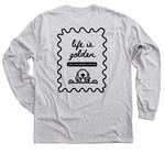 Life is Golden for Childhood Cancer&nbsp;, a Sport Grey Classic Long Sleeve Tee (back-view)